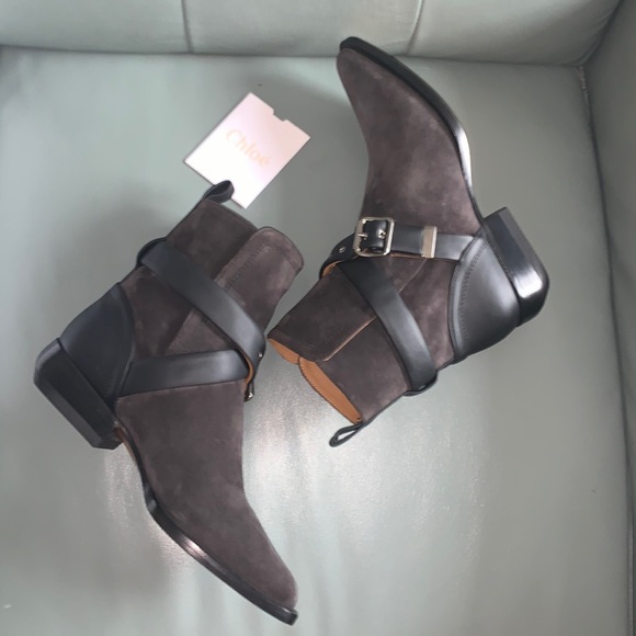 Chloé™ Rylee Buckle Suede Ankle Boot